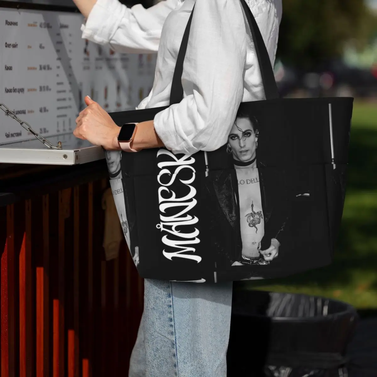 Yoga Fitness Tote - Damiano David Maneskin Bolsa de praia