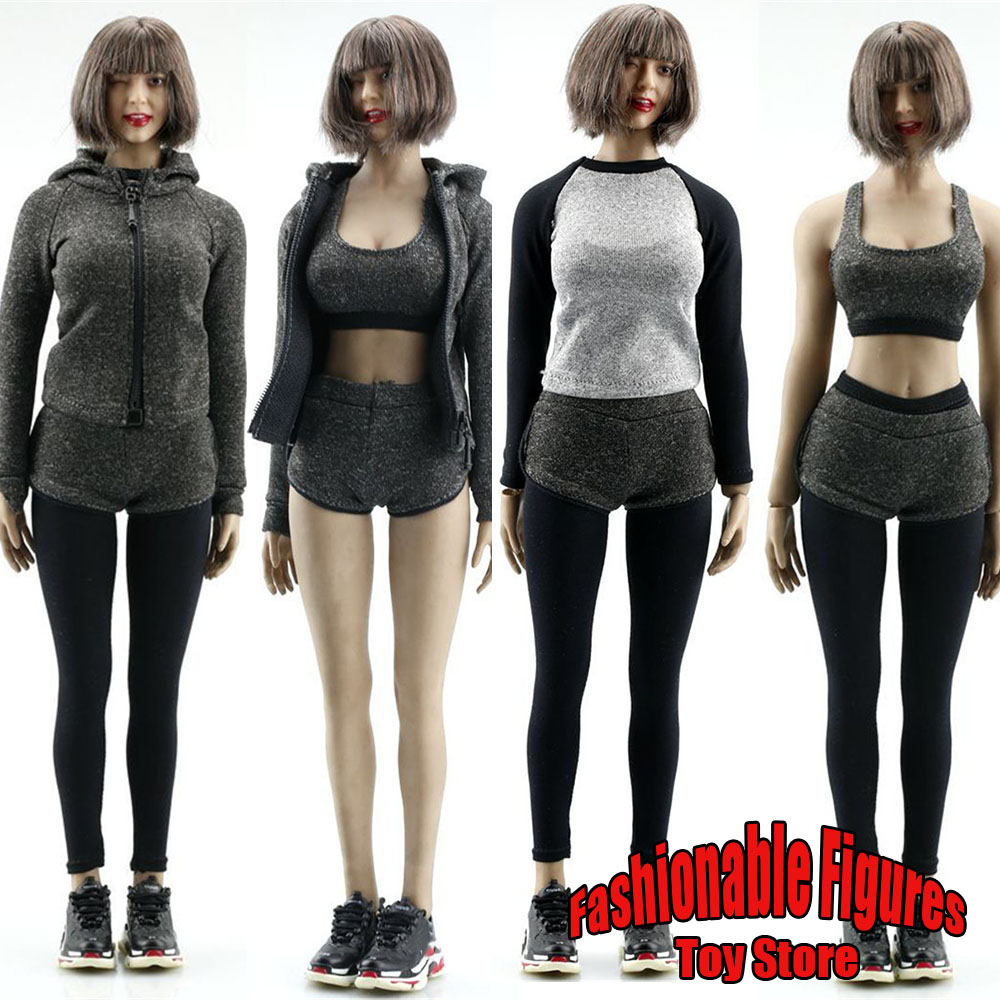 Yoga In Fitness First - 1/6 escala feminina roupas casuais yoga