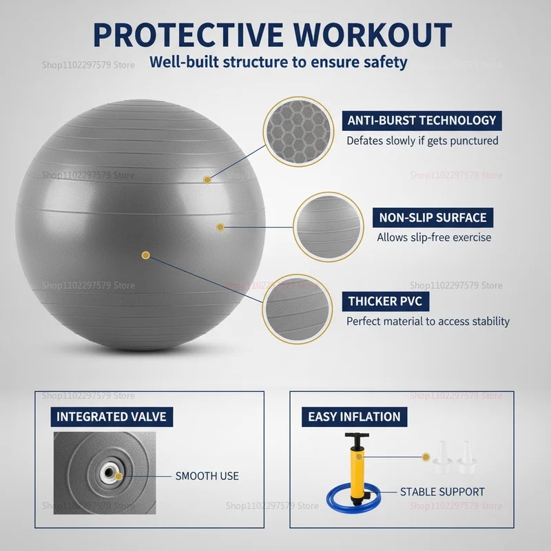 Bola de Yoga Antiexplosão com  - Bosu Ball Balance avaliação e preço