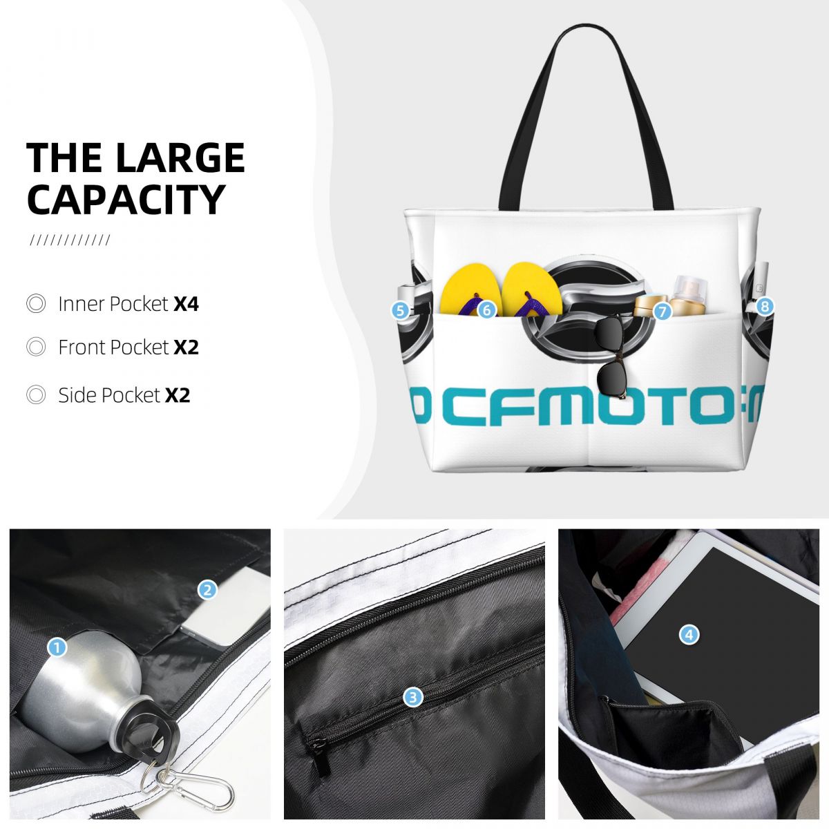 Bolsa tote de praia com logoti - Yoga Fitness Tote avaliação e preço