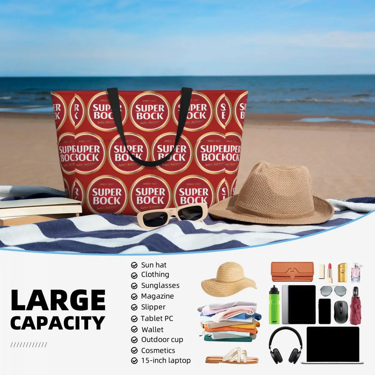 Bolsa de Praia Super Bock, Bol - Yoga Fitness Tote avaliação e preço