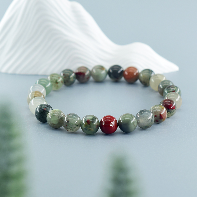 African Blood Stone Beads Puls - Yoga Fitness Tracker avaliação e preço