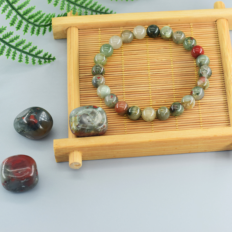 African Blood Stone Beads Puls - Yoga Fitness Tracker avaliação e preço