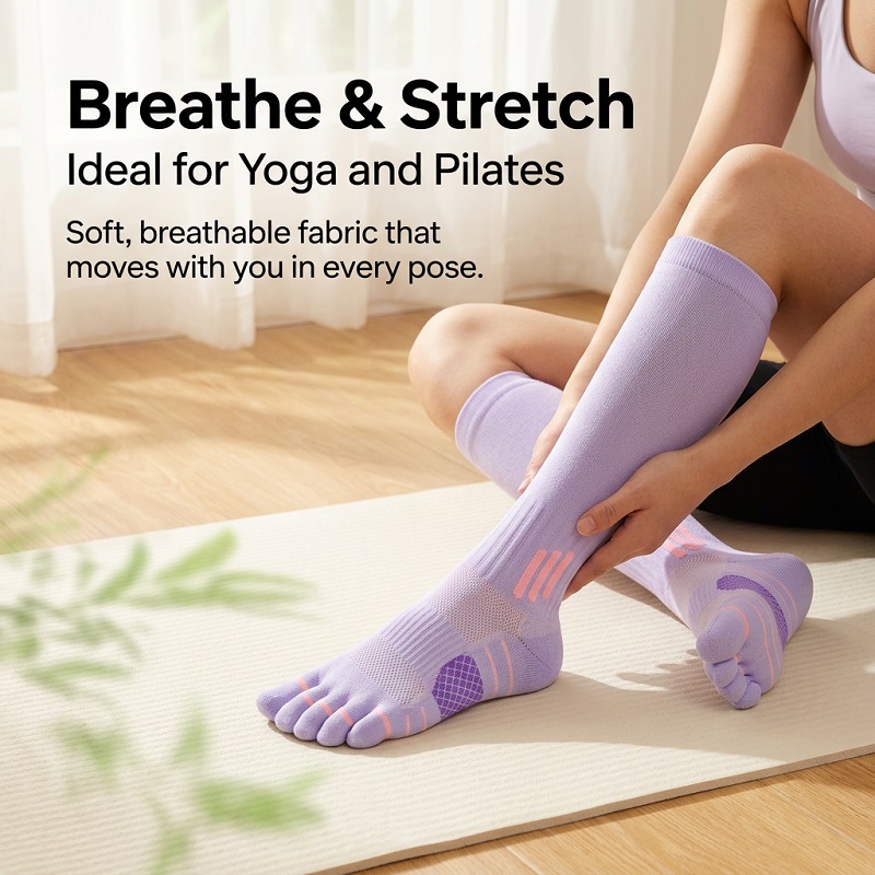 1/6 Pares de Meias Longas Femi - Yoga For Fitness avaliação e preço