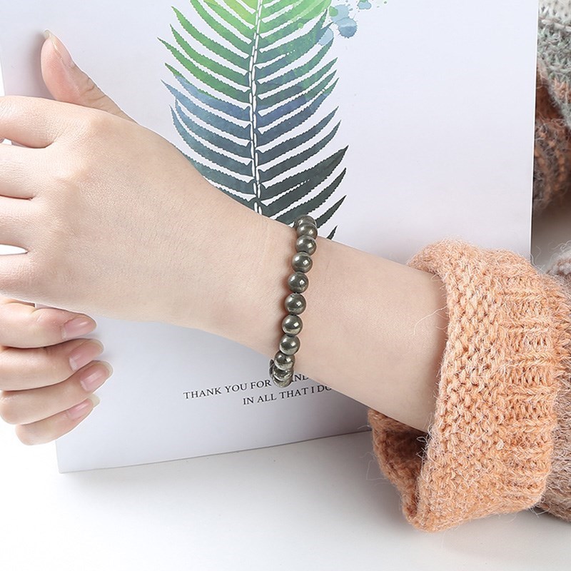JD Natural Pirite Bead pulseir - Yoga Fitness Tracker avaliação e preço