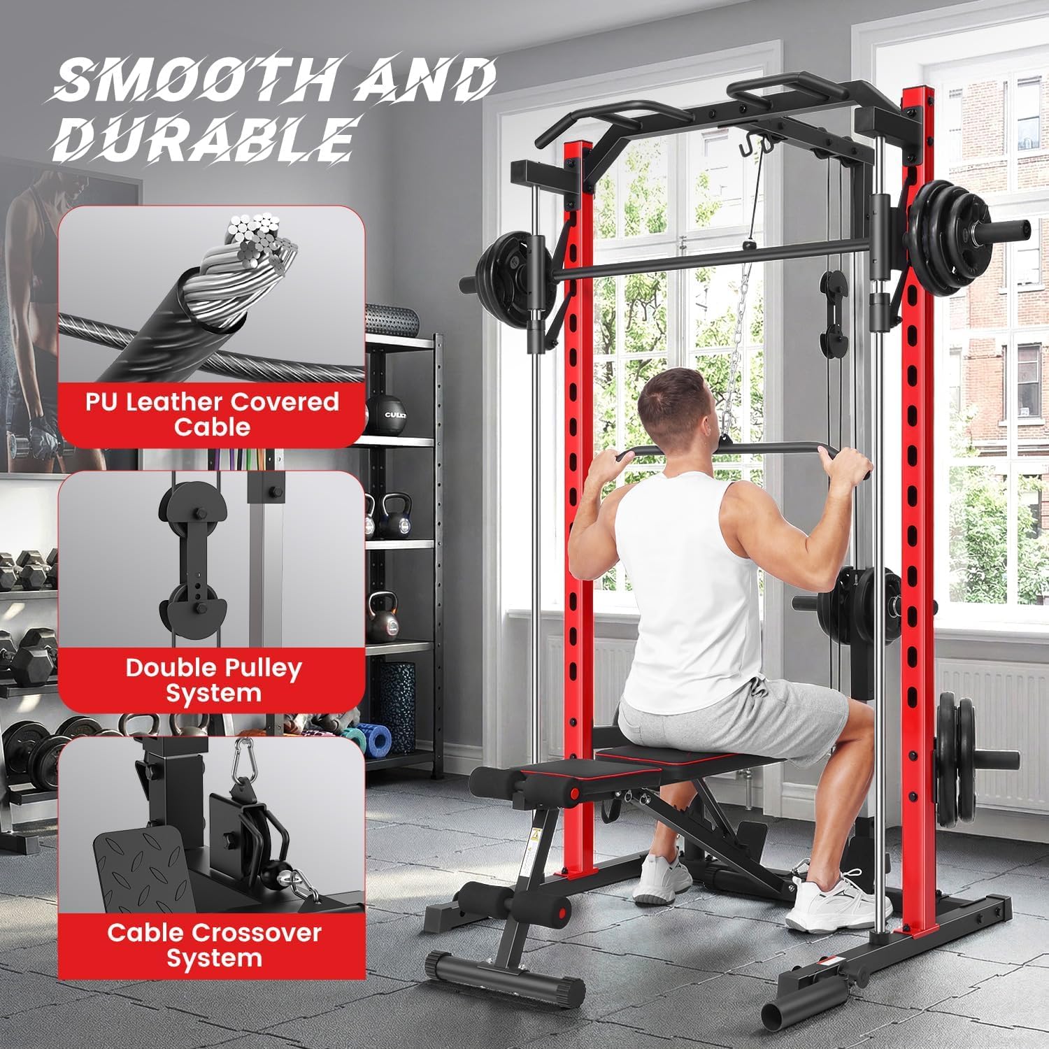 Máquina Smith Multifuncional c - Lat Pulldown Bar avaliação e preço