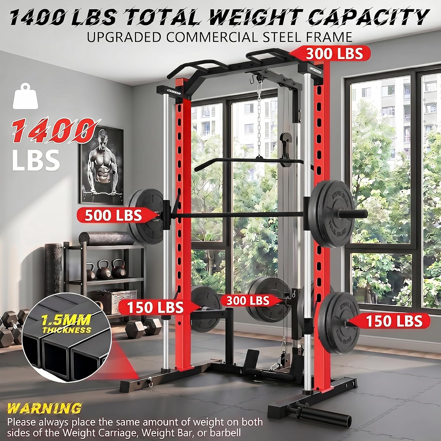 Máquina Smith Multifuncional c - Lat Pulldown Bar avaliação e preço