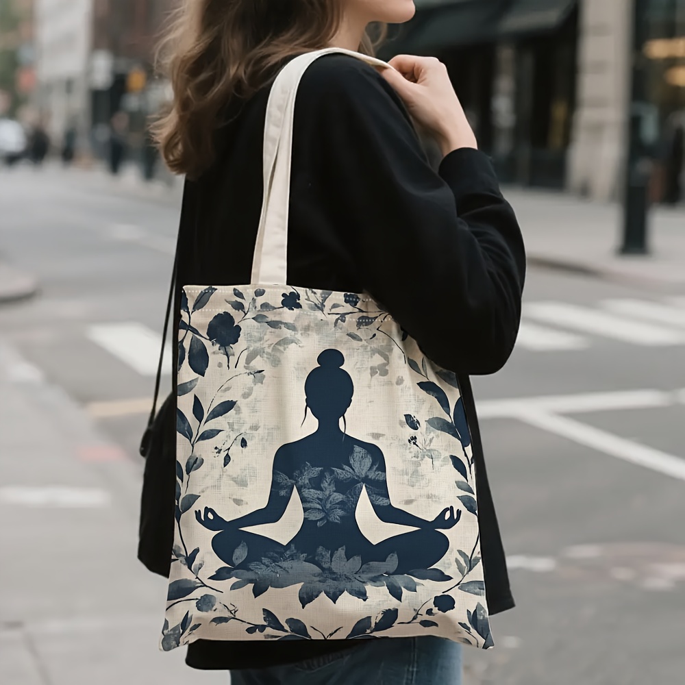 Bolsa de ombro de lona com tem - Yoga Fitness Tote avaliação e preço