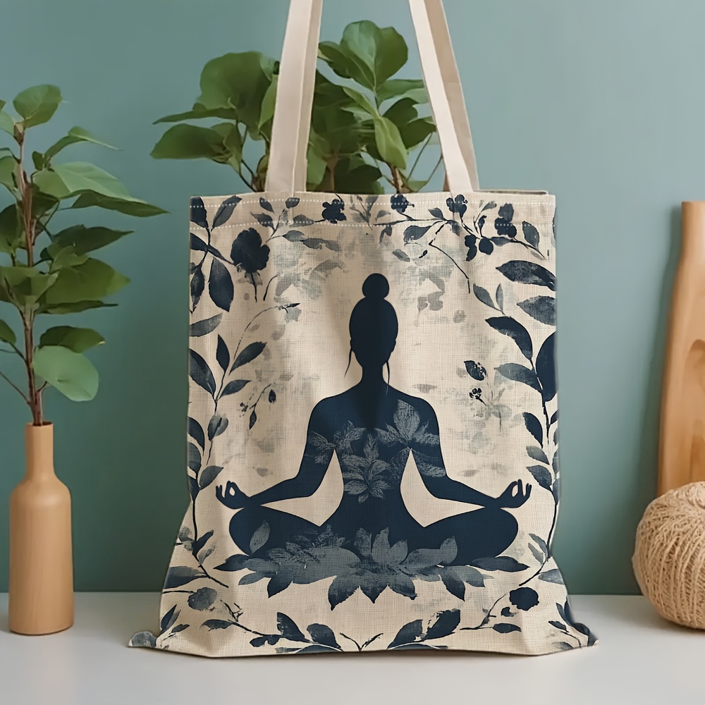 Bolsa de ombro de lona com tem - Yoga Fitness Tote avaliação e preço